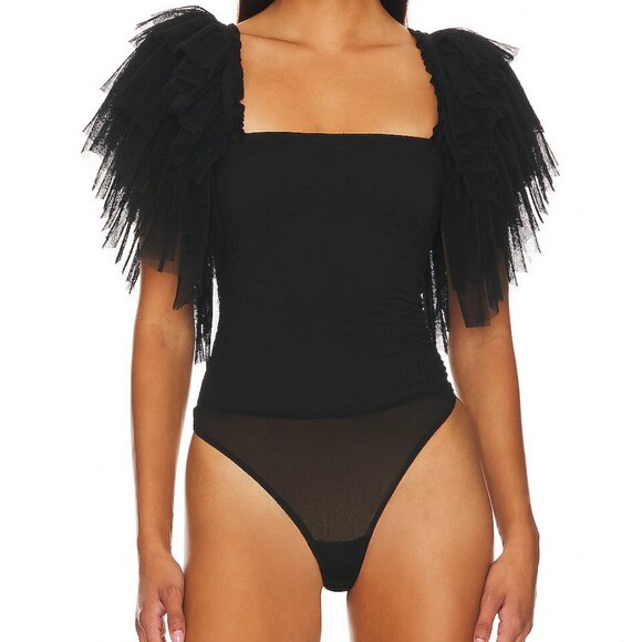 NWOT FREE PEOPLE INTIMATELY WOMEN'S Bodysuit M L BLACK FP Kill The Light - Picture 2 of 11